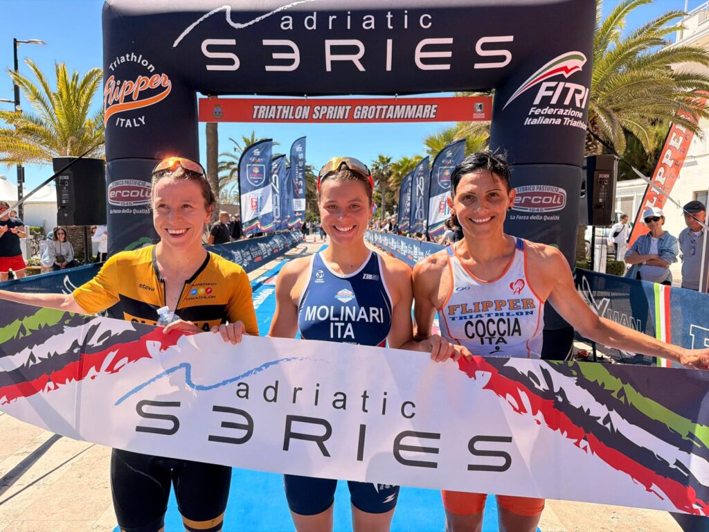 Triathlon Grottammare podio donne